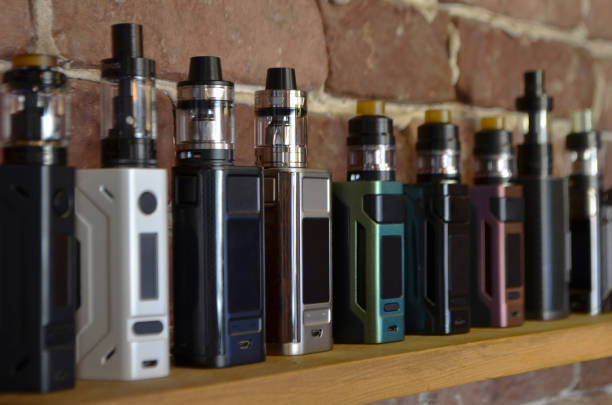 A selection of vapes displayed in a vape shop known for offering the best prices.